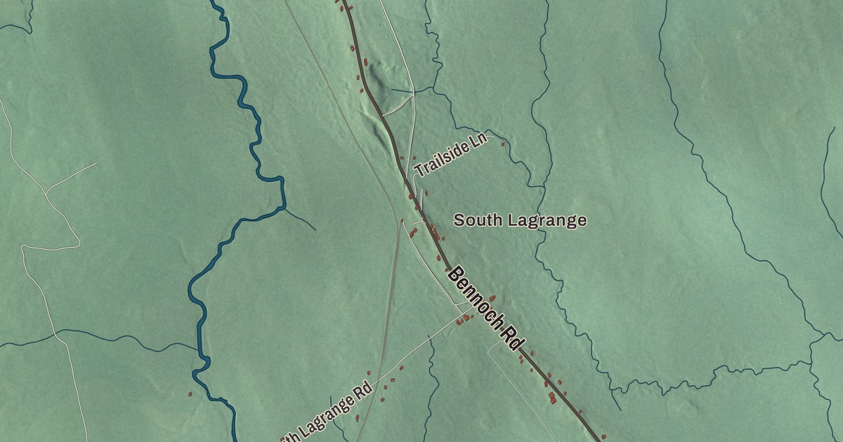 Map of Lagrange, Maine