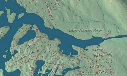 Map of Lake Arrowhead, Maine