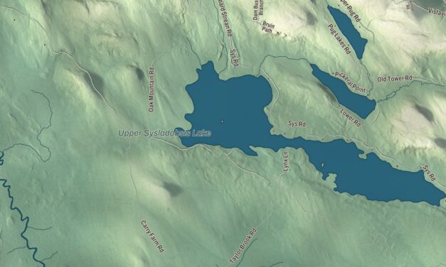 Map of Lakeville, Maine