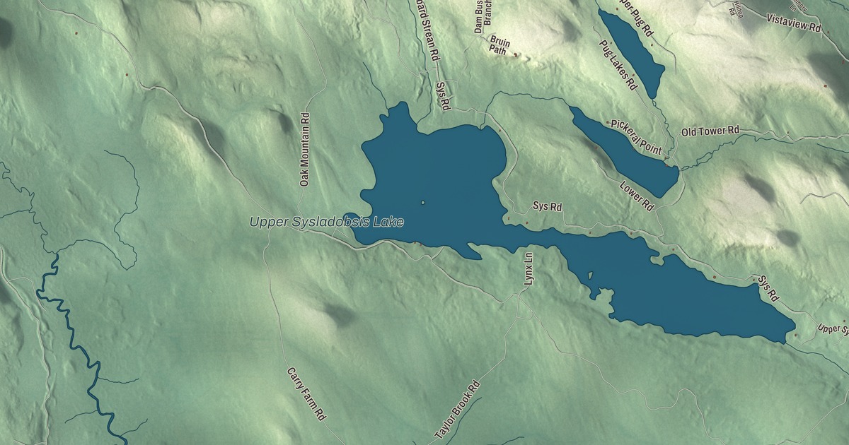 Map of Lakeville, Maine