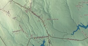 Close-up of the Lamoine, Maine aerial map
