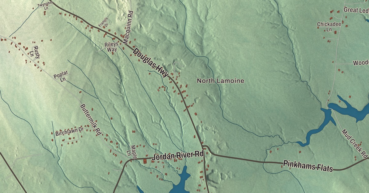 Map of Lamoine, Maine