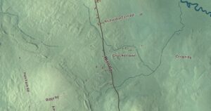 Close-up of the Lee, Maine aerial map