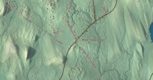 Close-up of the Leeds, Maine aerial map
