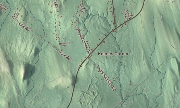 Map of Leeds, Maine