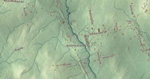 Close-up of the Levant, Maine aerial map