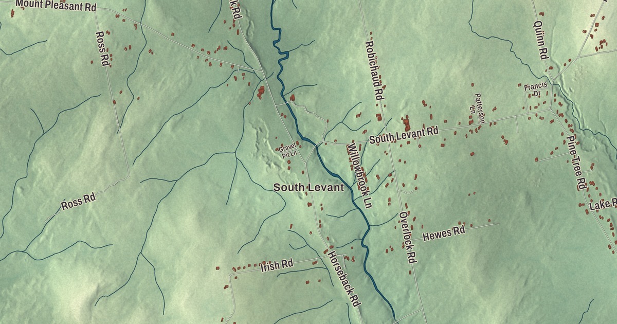 Map of Levant, Maine