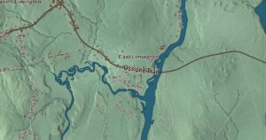 Close-up of the Limington, Maine aerial map