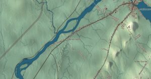 Close-up of the Lincoln, Maine aerial map