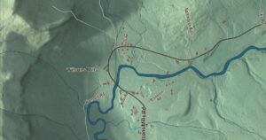 Close-up of the Lincoln Plantation, Maine aerial map