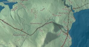 Close-up of the Lincolnville, Maine aerial map