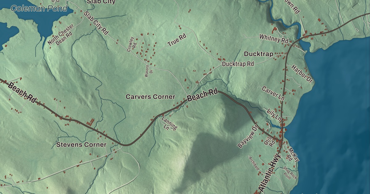 Map of Lincolnville, Maine