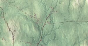 Close-up of the Lisbon, Maine aerial map