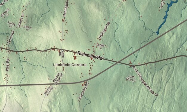 Map of Litchfield, Maine