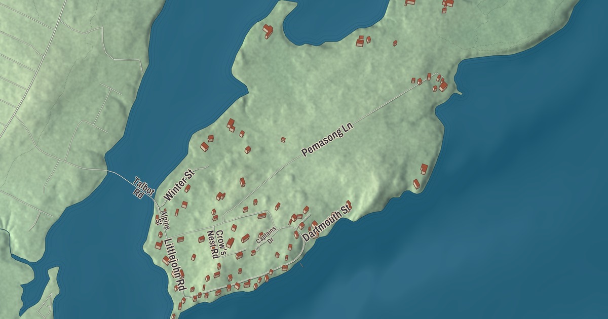 Map of Littlejohn Island, Maine