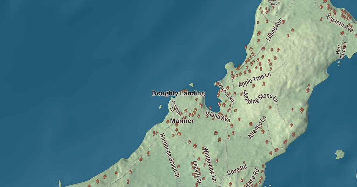 Map of Long Island, Maine