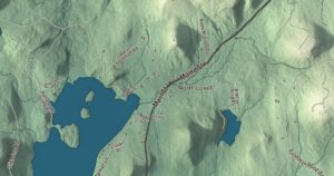 Close-up of the Lovell, Maine aerial map