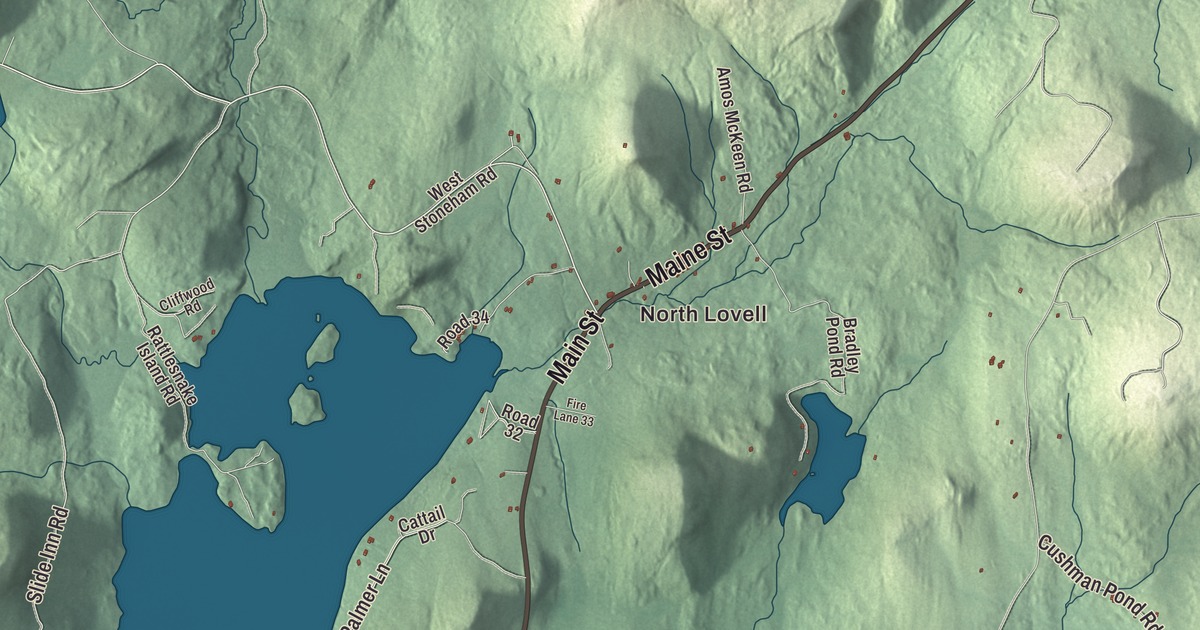 Map of Lovell, Maine