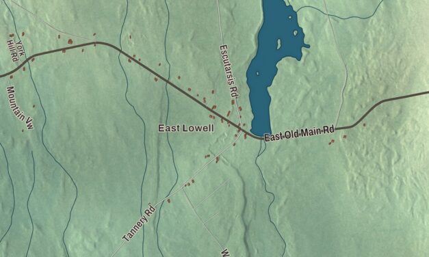 Map of Lowell, Maine