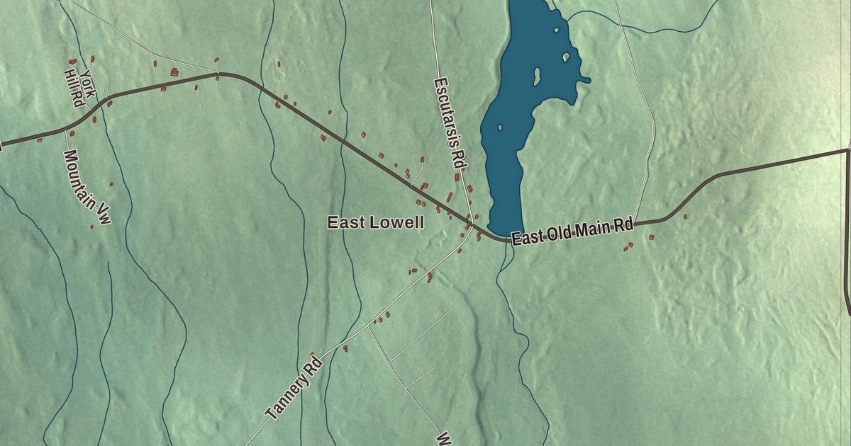 Map of Lowell, Maine