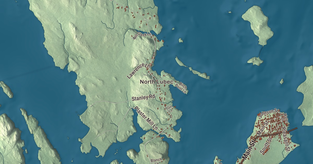 Map of Lubec, Maine