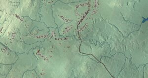 Close-up of the Lyman, Maine aerial map