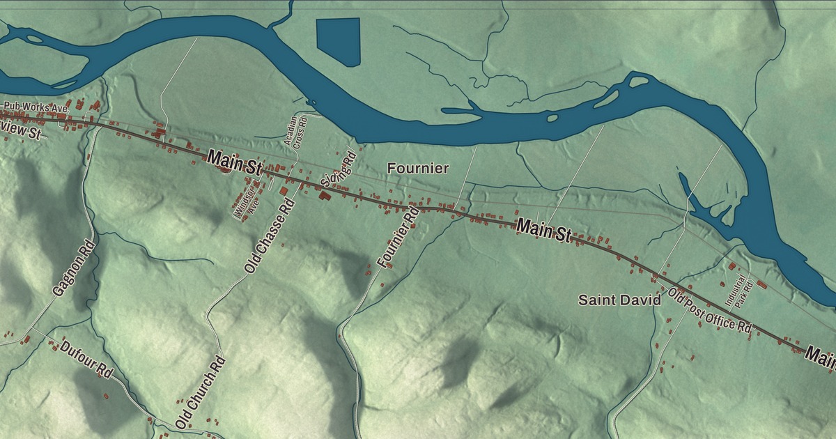 Map of Madawaska, Maine