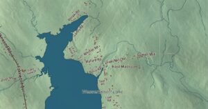 Close-up of the Madison, Maine aerial map