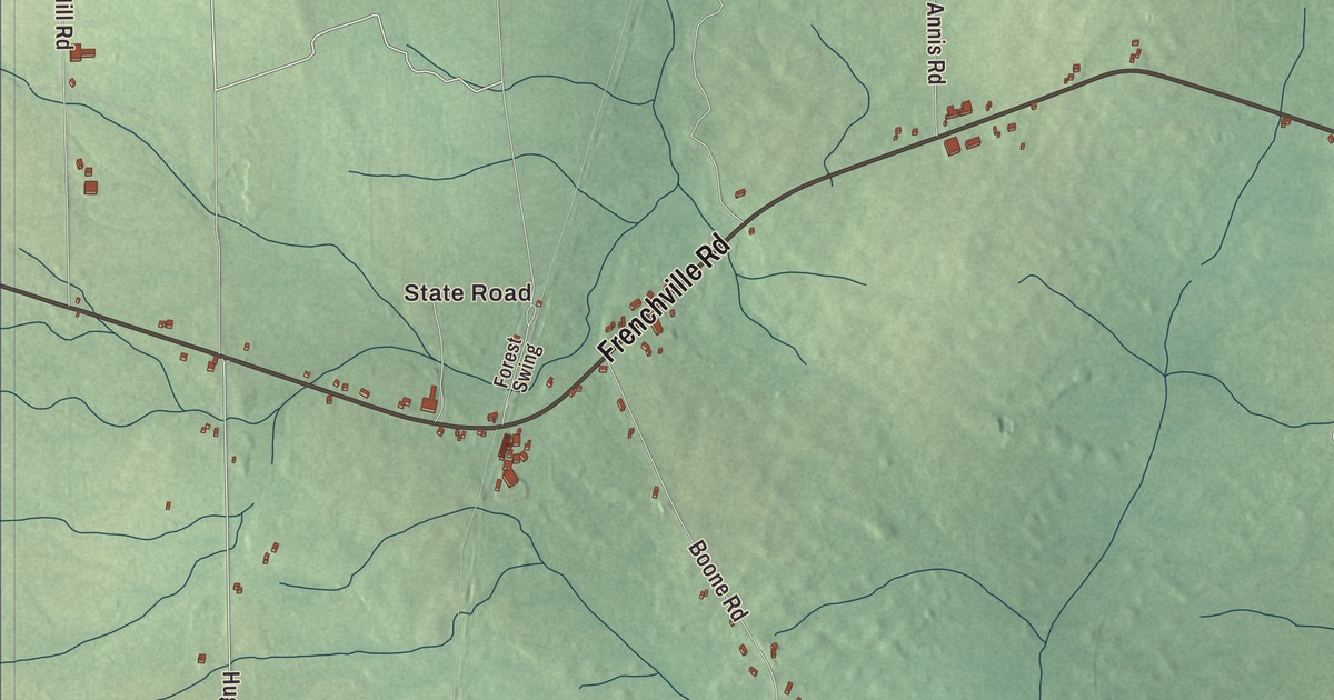 Map of Mapleton, Maine