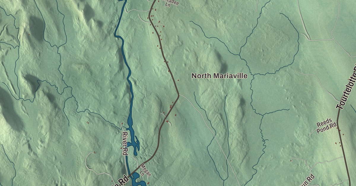 Map of Mariaville, Maine