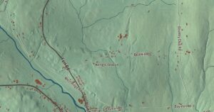 Close-up of the Mars Hill, Maine aerial map