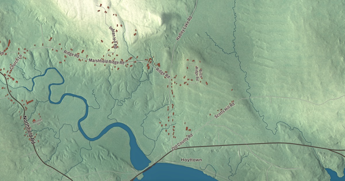 Map of Marshfield, Maine