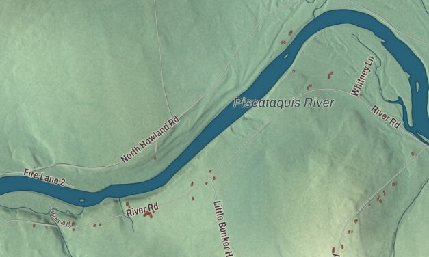 Map of Maxfield, Maine