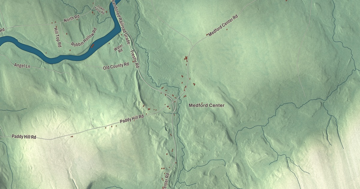 Map of Medford, Maine