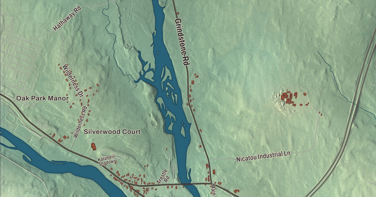 Map of Medway, Maine
