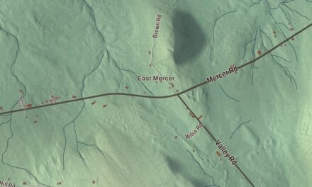 Map of Mercer, Maine