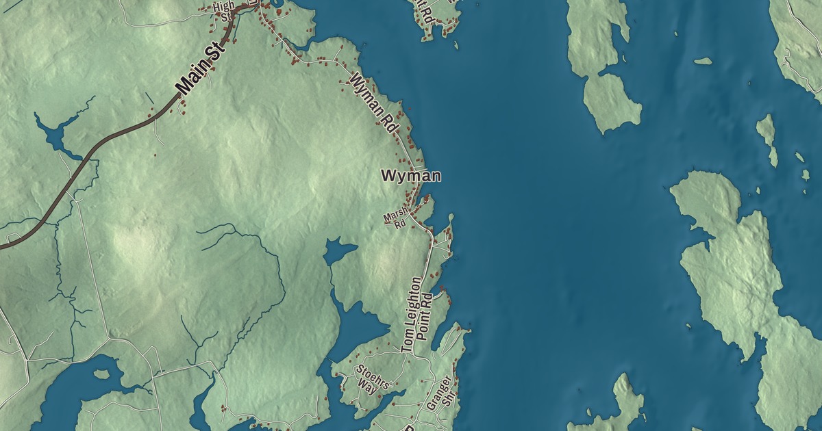 Map of Milbridge, Maine