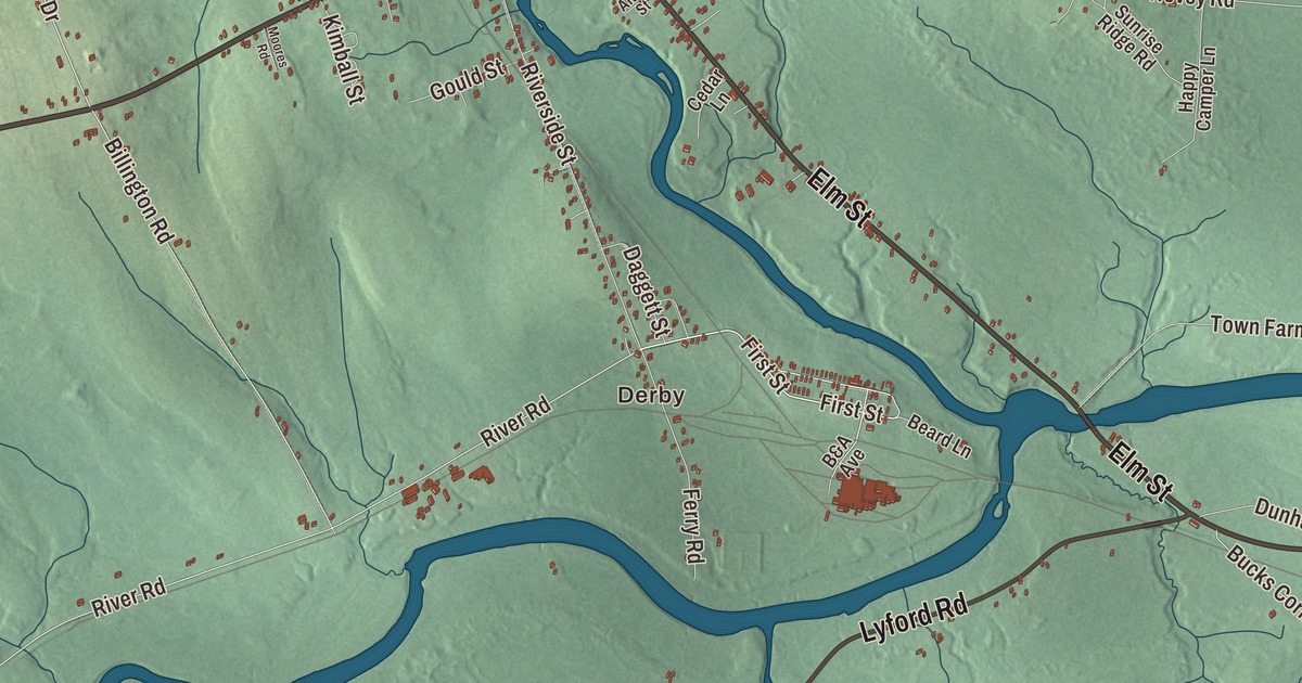 Map of Milo, Maine