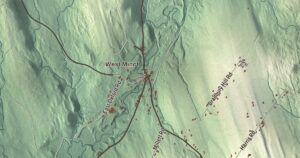 Close-up of the Minot, Maine aerial map