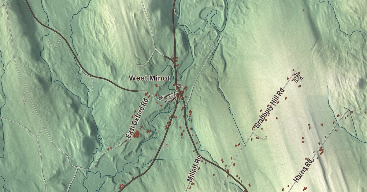 Map of Minot, Maine