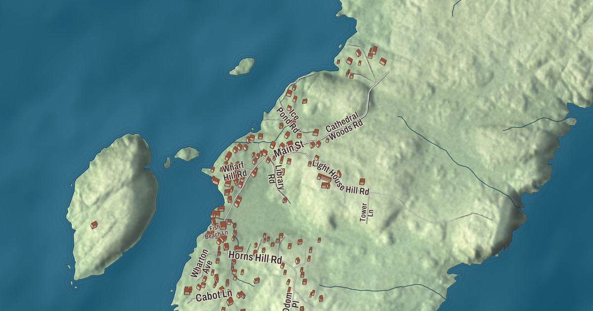 Map of Monhegan, Maine