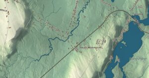 Close-up of the Monmouth, Maine aerial map