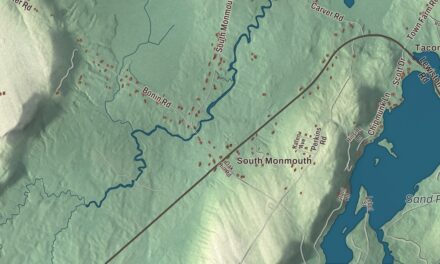 Map of Monmouth, Maine