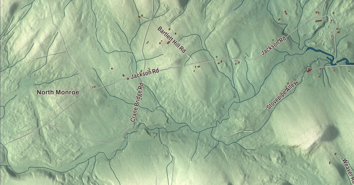 Map of Monroe, Maine