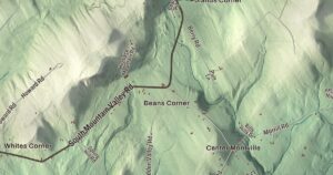 Close-up of the Montville, Maine aerial map