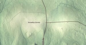 Close-up of the Moro, Maine aerial map