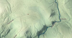 Close-up of the Moscow, Maine aerial map