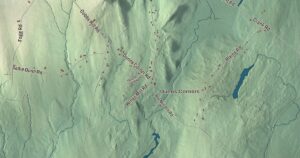 Close-up of the Mount Vernon, Maine aerial map