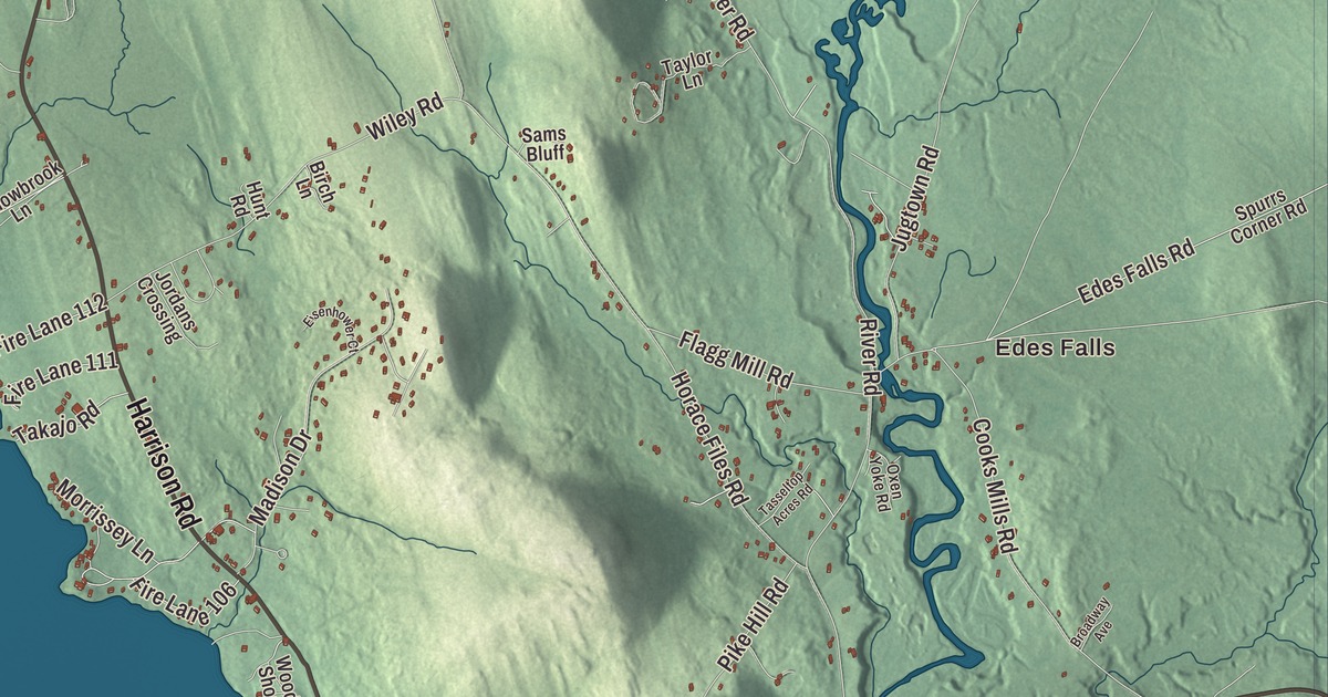 Map of Naples, Maine