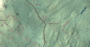 Close-up of the New Gloucester, Maine aerial map